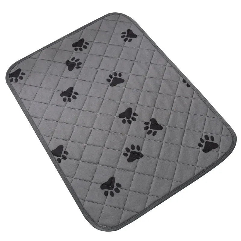 Grey diamond reusable dog diaper pad with waterproof backing and non-slip base