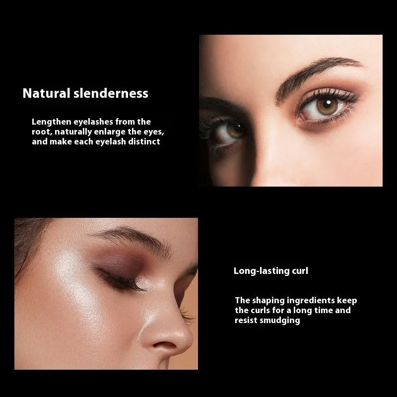 Black waterproof 4D mascara for long thick curling lashes that won't smudge