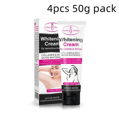 Aichun 50g armpit whitening cream container for underarm skin tone improvement and odour management