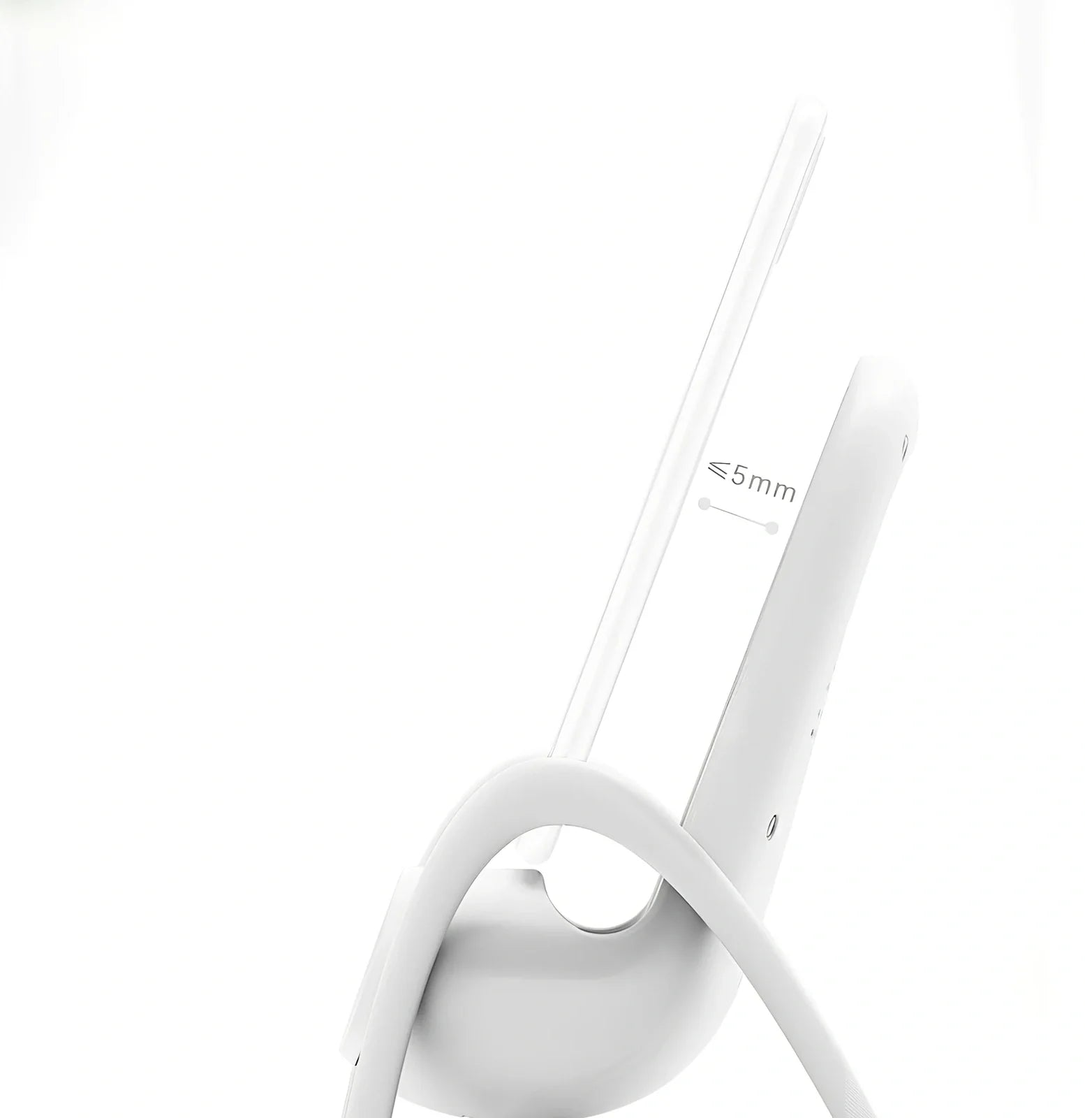 Black amplified wireless charger with bracket, 9.8 x 9.8 x 14.2 cm, for phone charging and audio boost