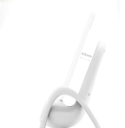 Black amplified wireless charger with bracket, 9.8 x 9.8 x 14.2 cm, for phone charging and audio boost