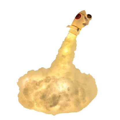 DIY LED Rocket Night Light with astronaut model and USB power