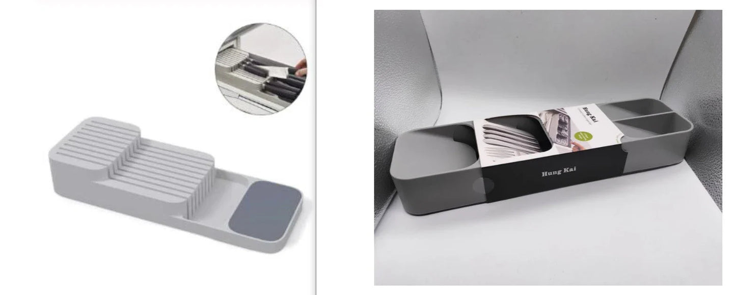 Drawer Storage Box with separate compartments for efficient kitchen organisation