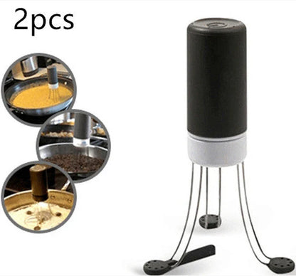 Wireless 3-Speed Automatic Stirrer in black and white, compact kitchen gadget