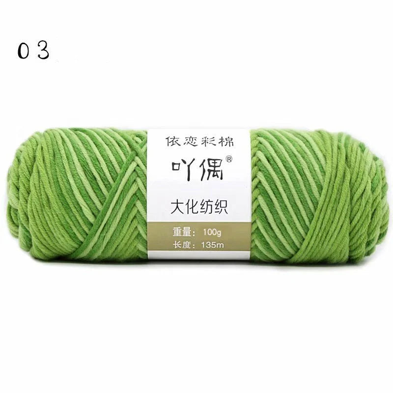 8 strands gradient milk cotton wool for hand knitting in various colours