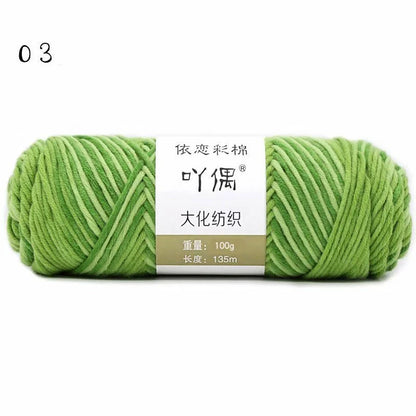 8 strands gradient milk cotton wool for hand knitting in various colours