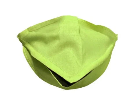 Handcrafted duck design face cover in absorbent cotton, available in black, red, and yellow