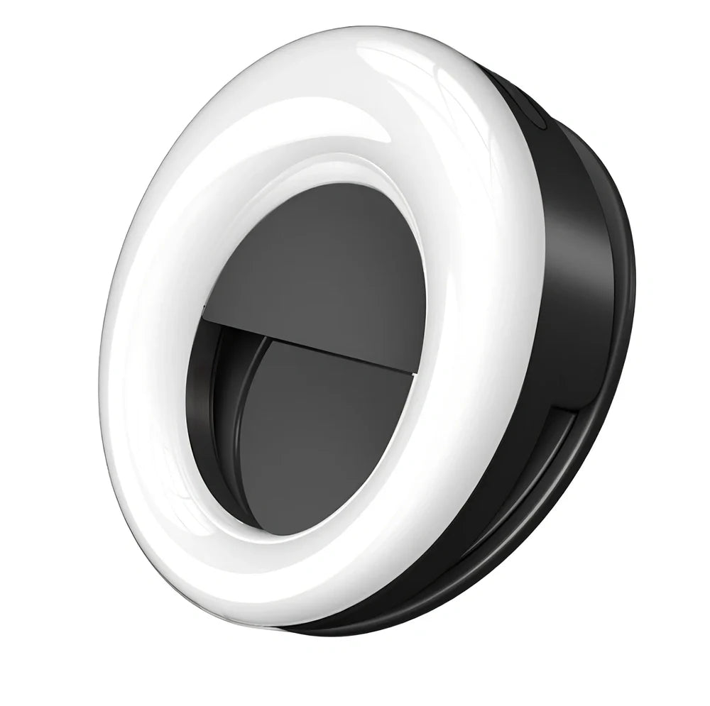 WQ-20 80mm round LED fill light in green, rechargeable with stepless dimming for selfies