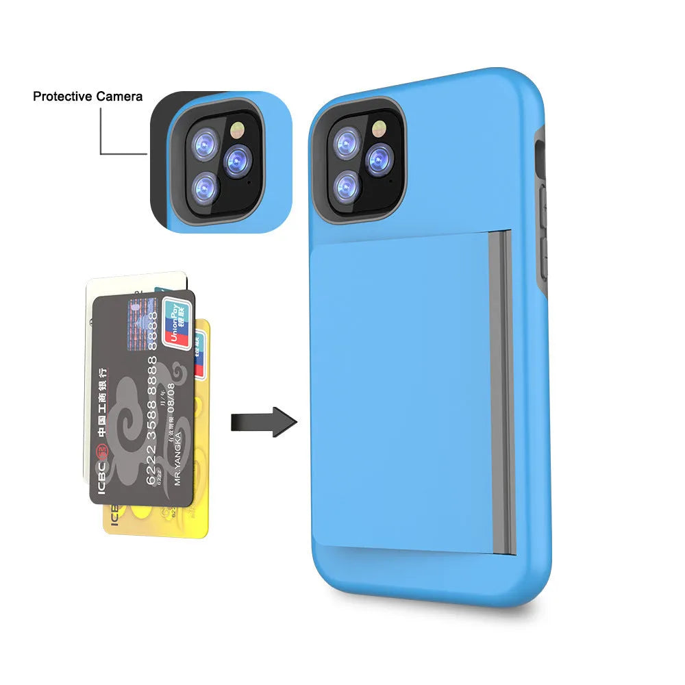 iPhone 11 protective case in solid colour with TPU and PC dual-material construction