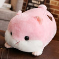 Cute brown hamster pillow made of cotton with PP cotton filling, 50cm size, on a white background