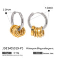 Personality brand stainless steel ins style earrings with electroplated colour finish