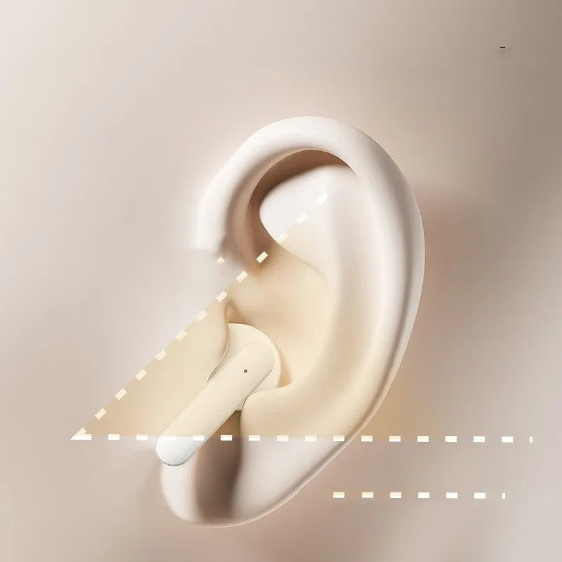 YX28 Bluetooth headset with full-colour touch screen LCD display in black or white colour with ear hook design