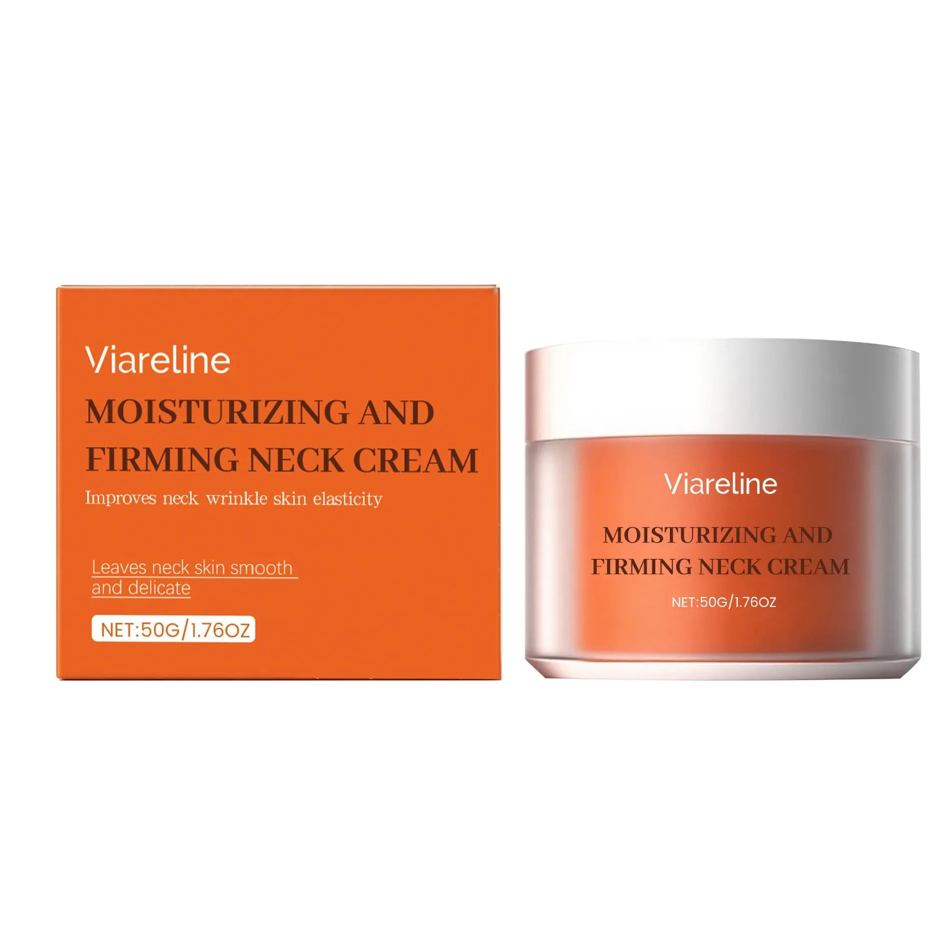 50g neck moisturising cream in compact packaging for daily contour skin care