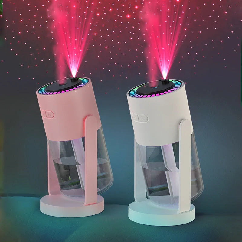 Starry Sky Projection Humidifier with ambient light and USB portability