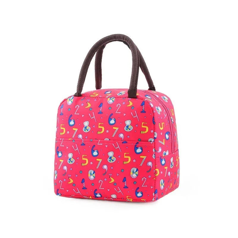 Insulated thermal lunch bag with aluminium foil layer and Oxford cloth exterior in multiple colour options