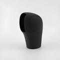Universal silicone gear wave sleeve for automatic car gear stick, black colour, close-up on gear lever