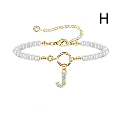 2024 personalised initial pearl bracelet for women with toggle clasp