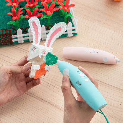 3D Printing Pen with LED display for temperature adjustment, compatible with ABS and PLA filaments
