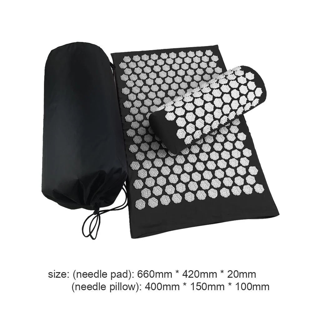 Lotus Acupressure Massage Set with pillow and mat for stress relief