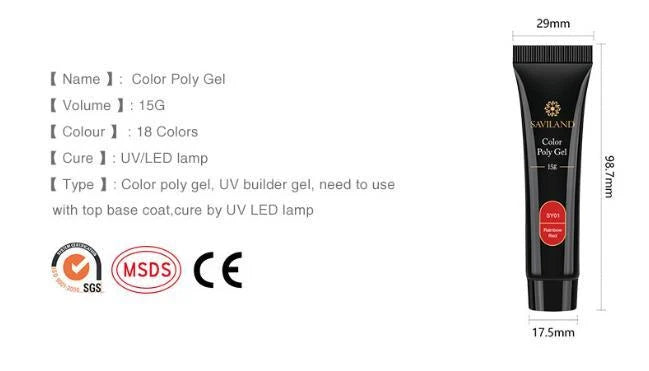 15g nail coloured crystal extension glue with resin base for durable nail art