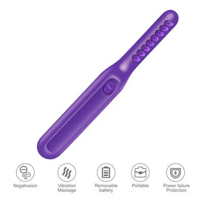 Purple Electric Detangling Brush with scalp massage function