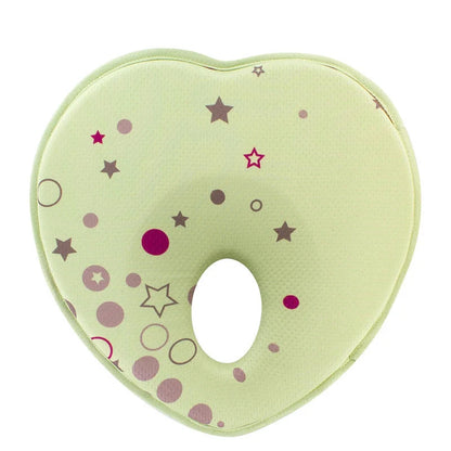 Newborn anti-roll pillow in love shape, prevents flat head syndrome, 21*19*3cm