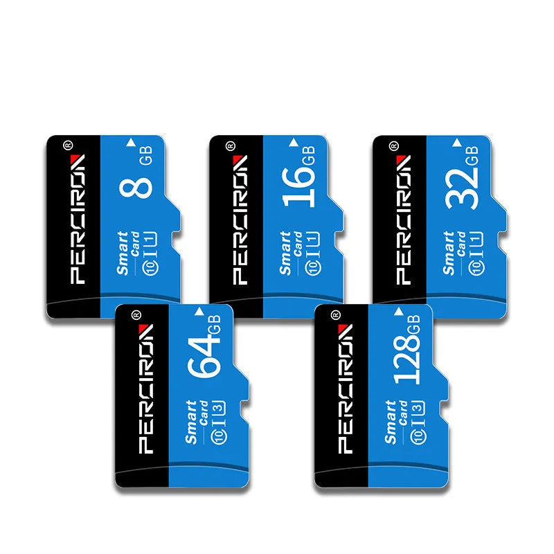High speed memory card for dash cam recording, 16GB to 128GB capacity, black casing