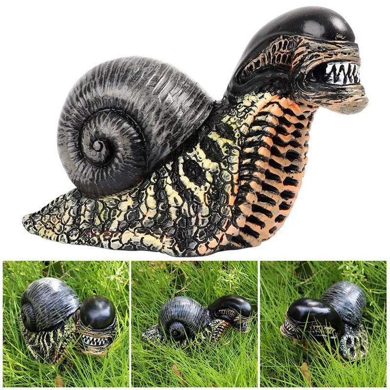 Modern minimalist snail sculpture crafted from solid resin for garden and indoor decoration