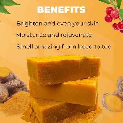 Turmeric Kojic Acid Soap Bar for skin brightening and moisturising