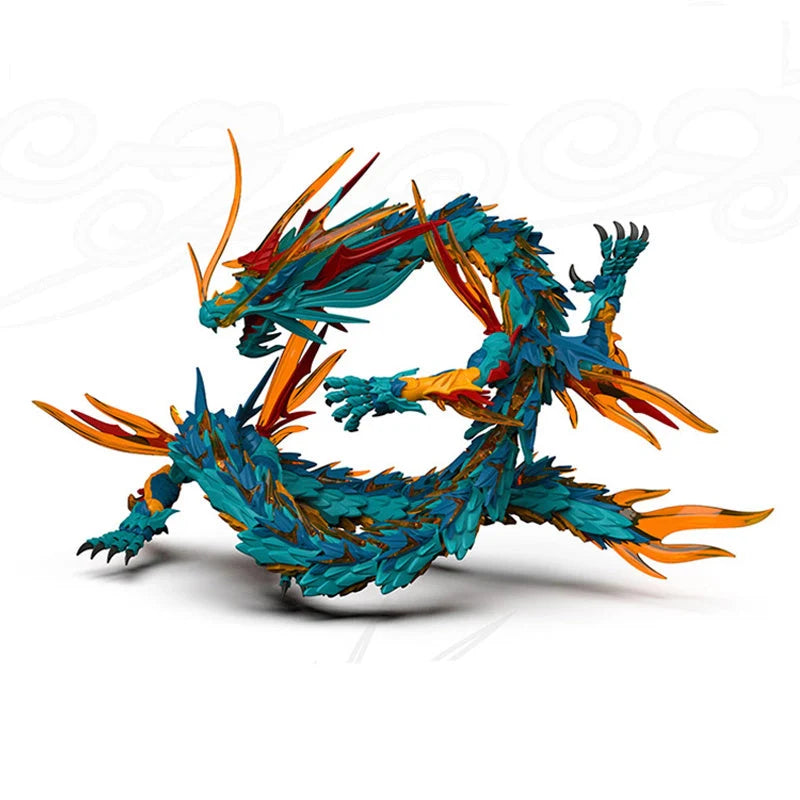 Oriental Blue Dragon PVC model kit, detailed and movable, based on Chinese mythology