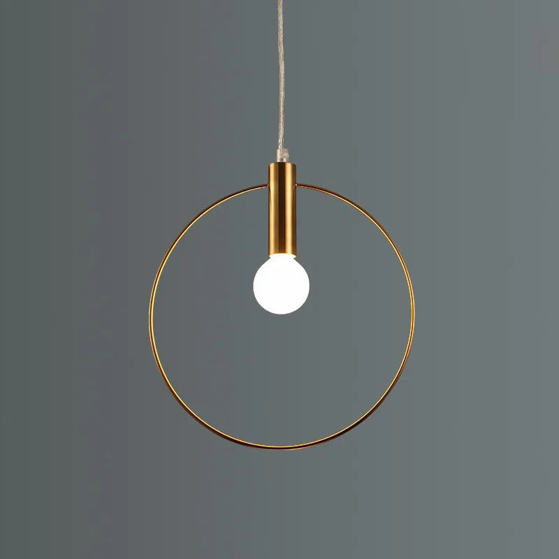 Gold post-modern wrought iron chandelier with matte finish in 280mm diameter for ceiling lighting