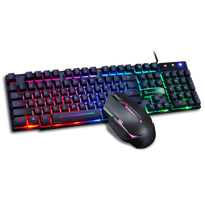 Wired gaming keyboard and mouse combo with USB connectivity and 1000dpi optical resolution