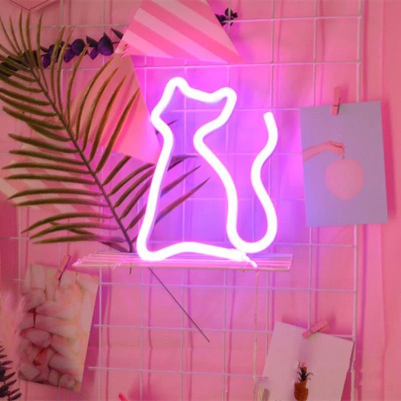 LED neon sign light in various designs for home decor