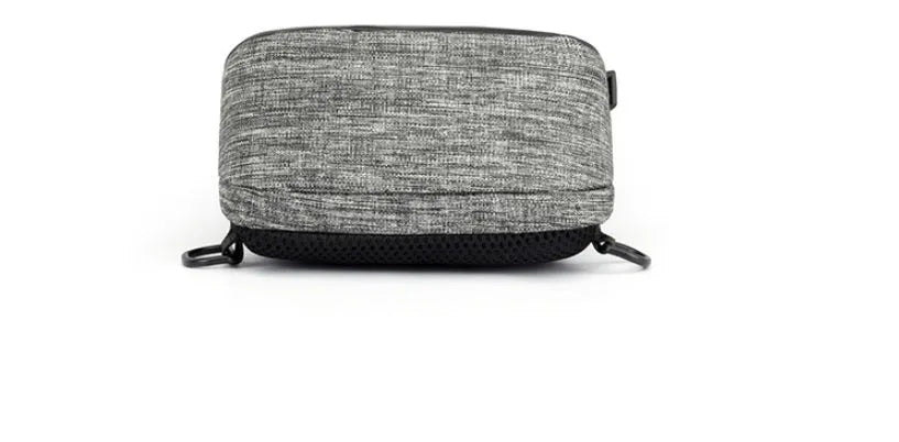 Dark blue waterproof oxford cloth chest bag with a single strap and front zipper.