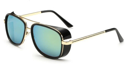 Stylish anti-glare driving sunglasses with retro-inspired design and durable metal and plastic frames