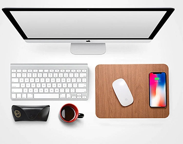 Wooden wireless charger with QI 1.1 standard and 5W output