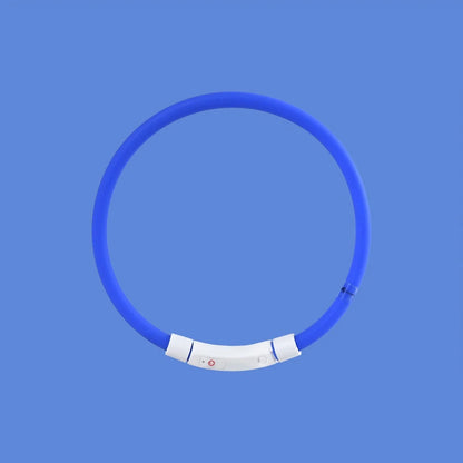 LED Pet Light Collar for Dogs in Blue with Adjustable Modes