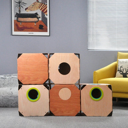 DIY Multipurpose Cat Hiding Box Toys with Cardboard Hair Removal for durable play and grooming