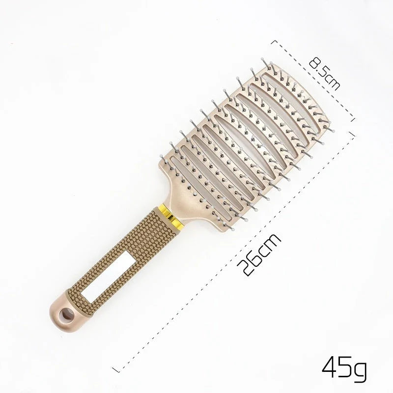 Ultra-Soft Detangling Hair Brush with Scalp Massage - Premium Bristles and Nylon for Effortless Tangle-Free Hair