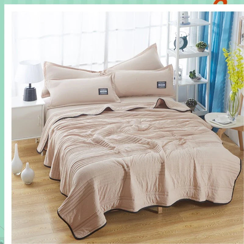 Lightweight polyester cooling blanket in various colours for summer comfort