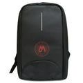 Men's business anti-theft computer backpack in nylon for 15-inch laptops, plain pattern, black colour