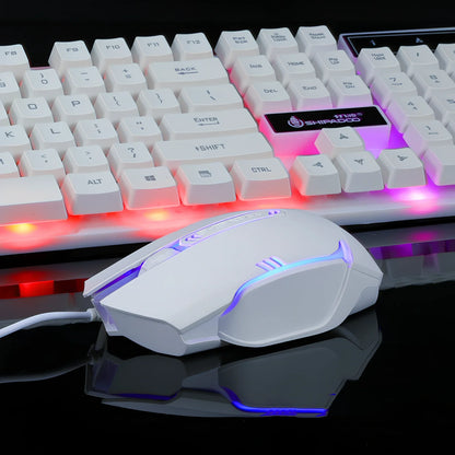 Wired gaming keyboard and mouse combo with USB connectivity and 1000dpi optical resolution