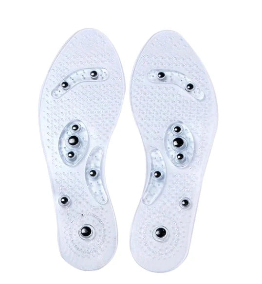 Magnetic therapy silicone massage insoles for foot comfort and health
