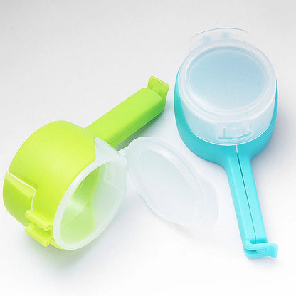 Versatile food clips in a range of colours, featuring airtight sealing and a convenient pour spout