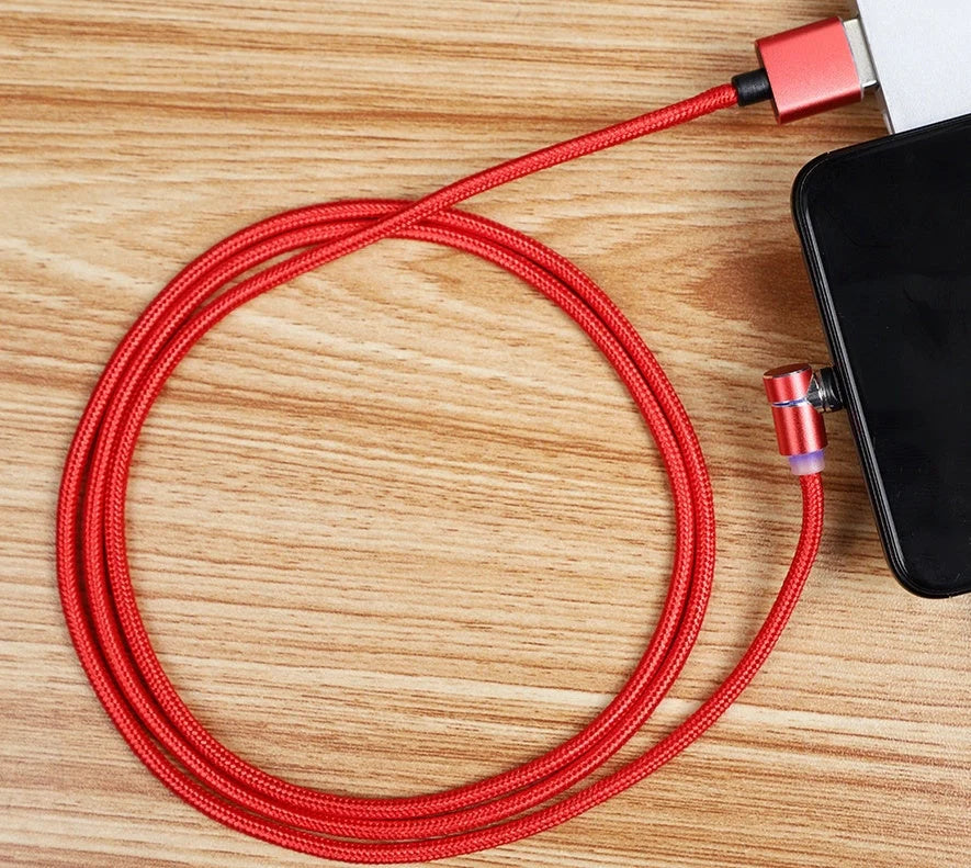 360 Degree Magnetic Charging Cable with LED indicator for fast charging and data transfer