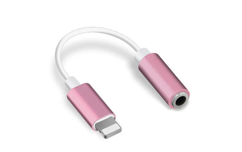 Apple Lightning to 3.5mm headphone adapter cable in black for iPhone 8-pin audio output