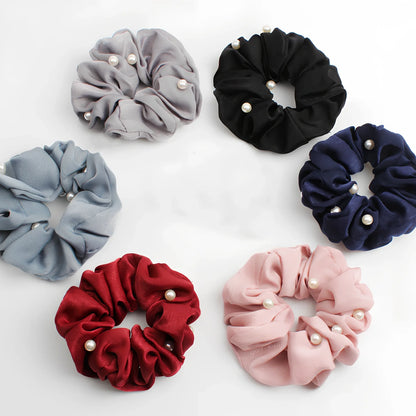 Cotton fabric hair elastic with 2.5cm width and 8cm diameter in assorted colours