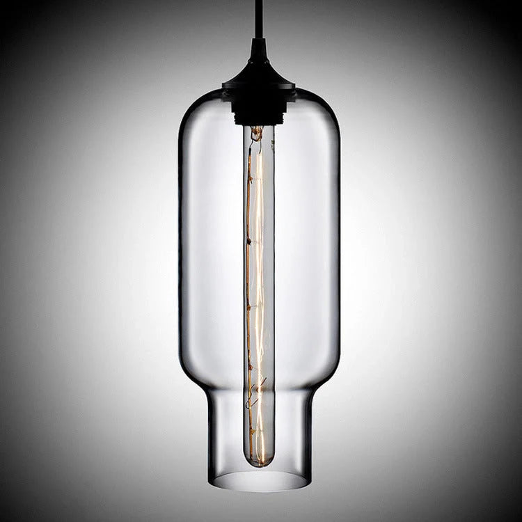 Nordic Modern Loft Pendant Lamp with glass body and adjustable height