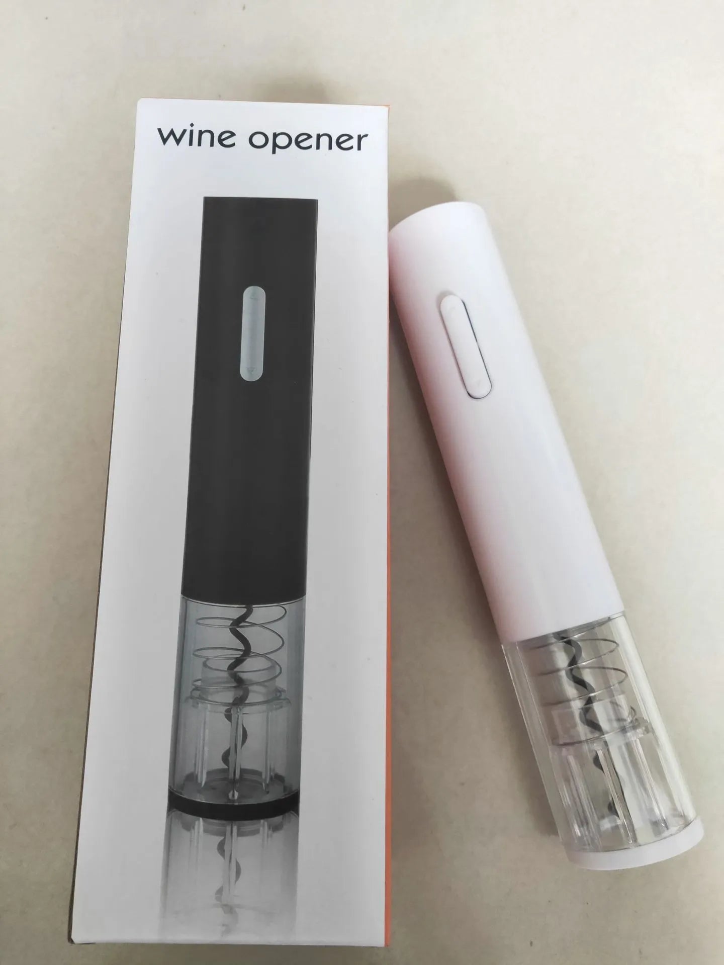 Automatic electric wine bottle opener with foil cutter in black, red, and white colour options