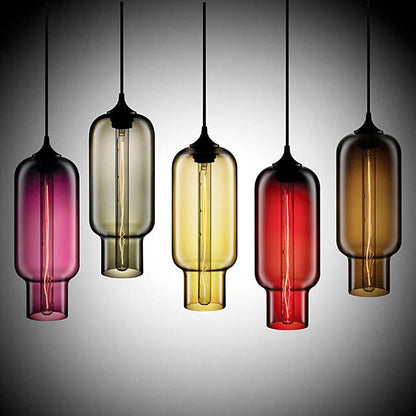 Nordic Modern Loft Pendant Lamp with glass body and adjustable height
